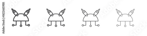 DOS icon concept Linear Pictogram. Simple element illustration.