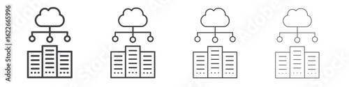 Data center icon concept Linear Pictogram. Simple element illustration.