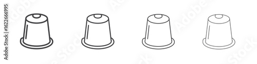 Coffee capsule icon concept Linear Pictogram. Simple element illustration.