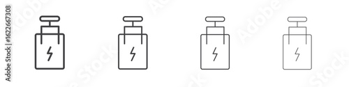 Circuit Breaker icon concept Linear Pictogram. Simple element illustration.
