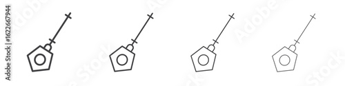 Car dipstick icon concept Linear Pictogram. Simple element illustration.