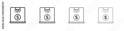 Business incubator icon concept Linear Pictogram. Simple element illustration.