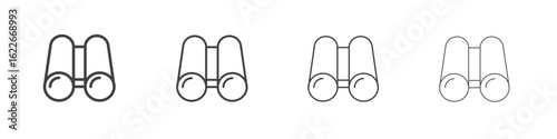 Binoculars icon concept Linear Pictogram. Simple element illustration.