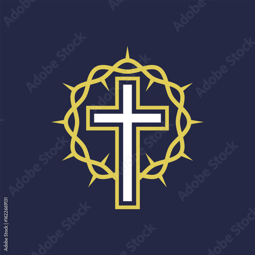 cross vector abstract logo modern style