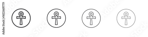 Ankh icon concept Linear Pictogram. Simple element illustration.