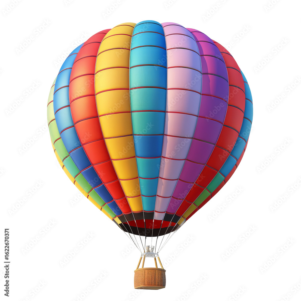 Obraz premium Colorful hot air balloon against black background (4)