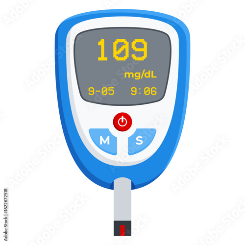 illustration of glucometer vector