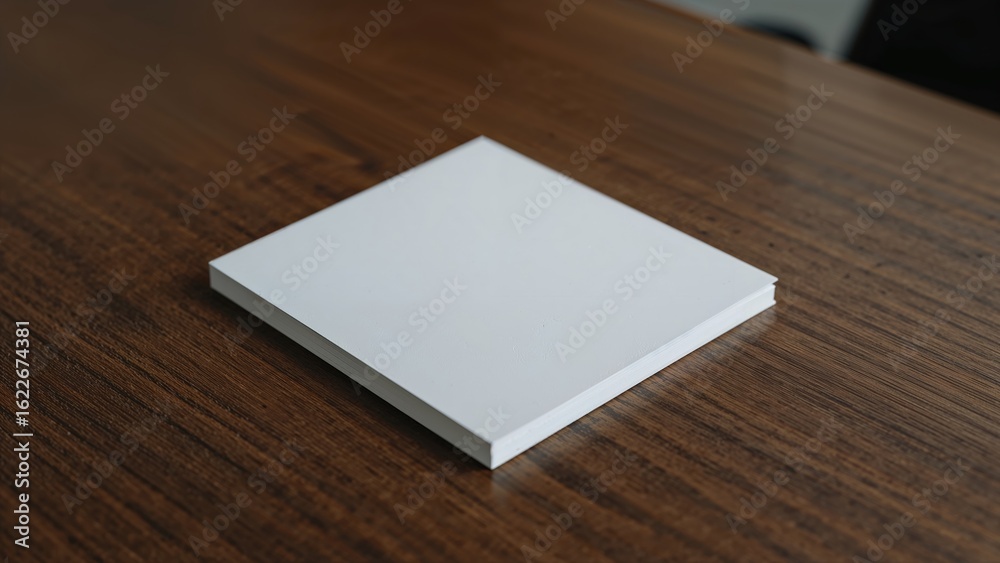 Notepad lying on a wooden office desk Notepad lying on a wooden office desk