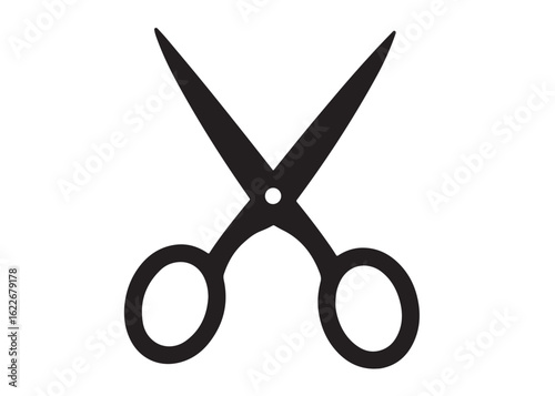 scissor logo silhouette vector, scissor icon vector logo design, hair scissors silhouette vector illustration, silhouette of open scissors, barber scissors logo vector silhouette on white background 
