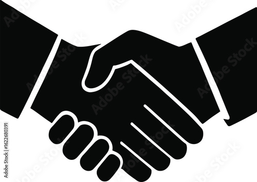 Handshake illustration for business and partnership