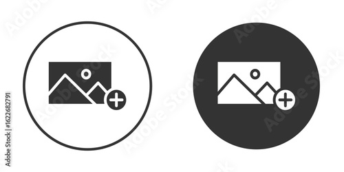 Add photos icon clipart vector designs for graphic projects