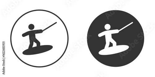 Wakeboarding icon clipart vector designs for graphic projects