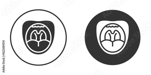Tonsillitis icon clipart vector designs for graphic projects