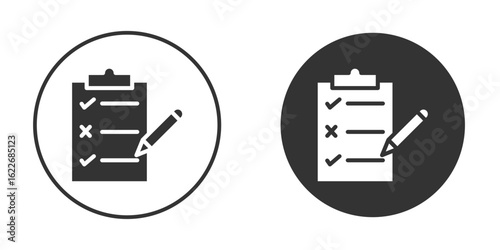 Survey icon clipart vector designs for graphic projects