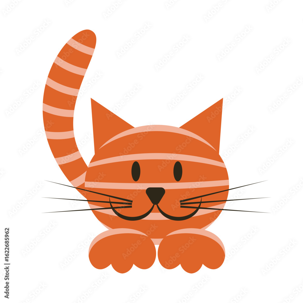 Obraz premium Gatto rosso striato