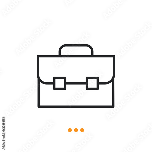Briefcase icon. Thin line icon vector