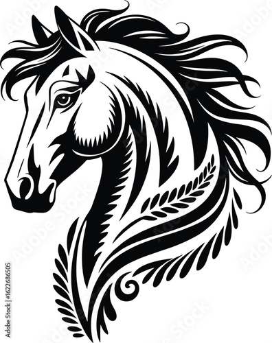 Wallpaper Mural Horse Svg, Hand Drawn Horse Head Svg Torontodigital.ca