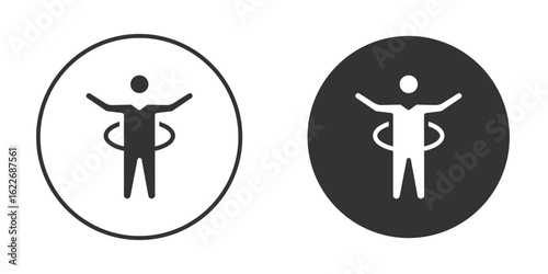 People Hula hop icon clipart vector designs for graphic projects