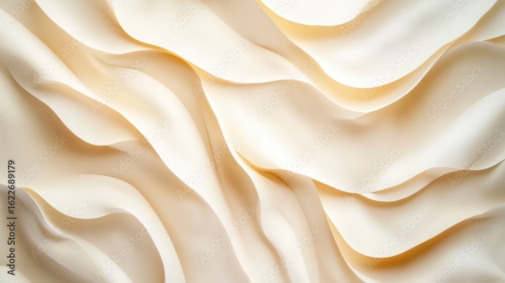 Obraz premium Creamy, off-white, flowing waves texture.