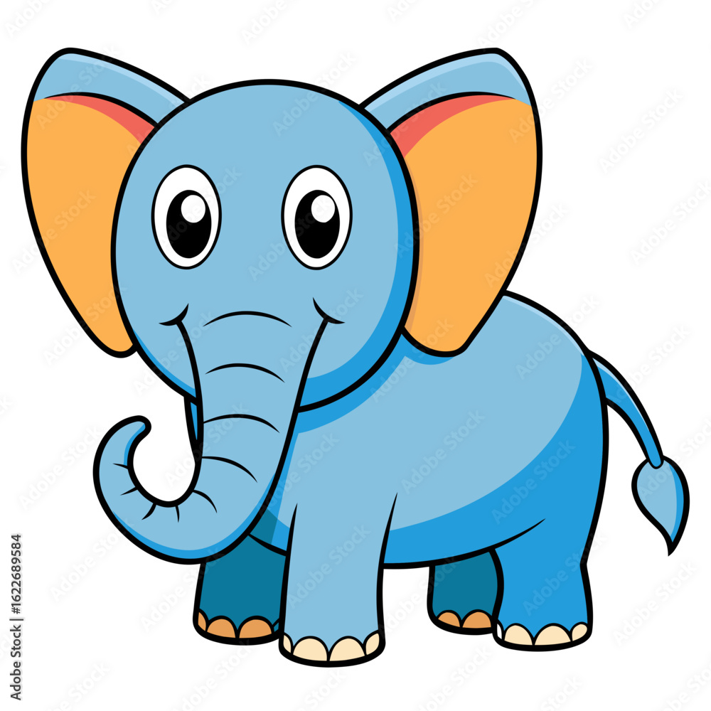 Fototapeta premium funny elephant cartoon