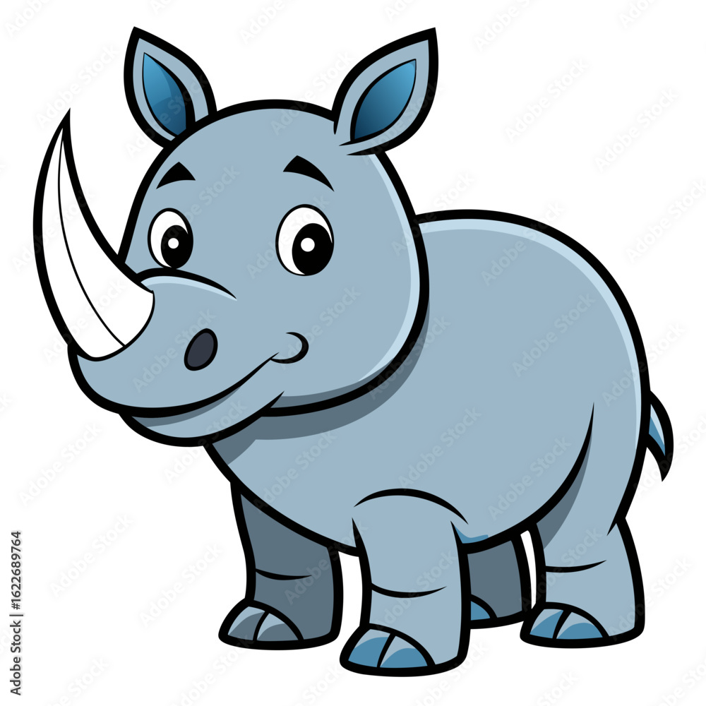 Fototapeta premium cartoon rhino cartoon