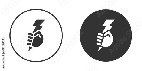 Hand with Power icon clipart vector designs for graphic projects