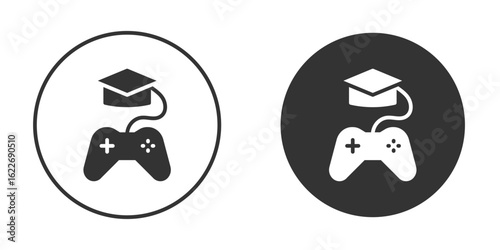 Game based learning icon clipart vector designs for graphic projects