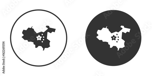 China map icon clipart vector designs for graphic projects