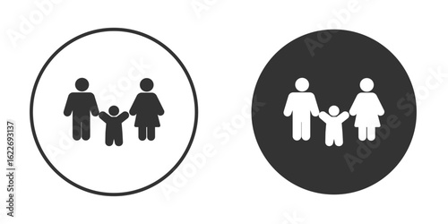 Child custody icon clipart vector designs for graphic projects