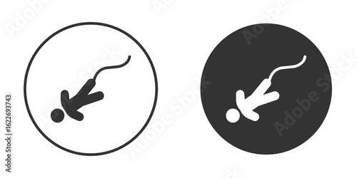 Bungee jumping icon clipart vector designs for graphic projects