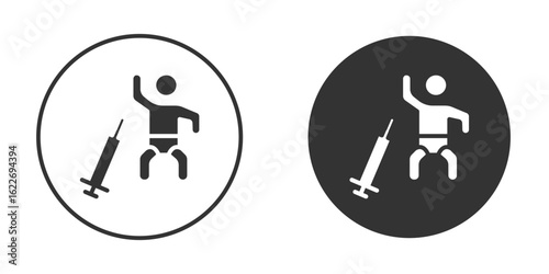Baby Vaccination icon clipart vector designs for graphic projects