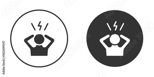 Anxiety icon clipart vector designs for graphic projects