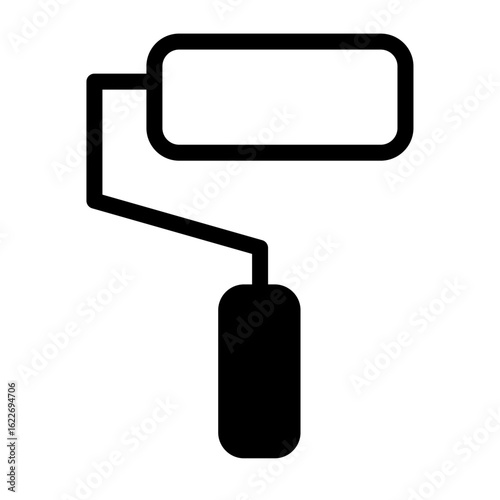 
Illustration showing black icons of building materials and everything related to construction on a white background