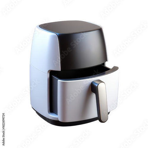 Air Grill 3D Icon with glossy minimal emoji style, isolated PNG object on transparent background