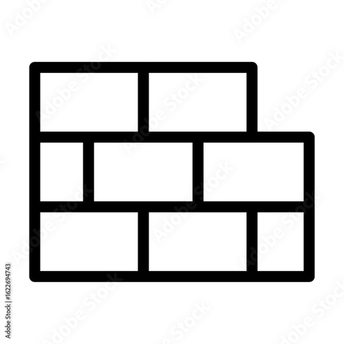 
Illustration showing black icons of building materials and everything related to construction on a white background