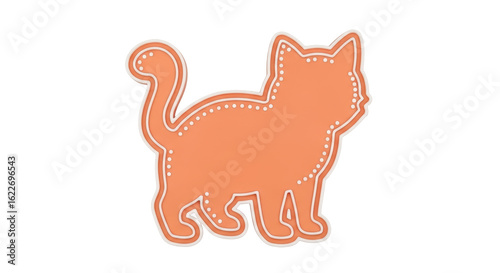 Isolated Gingerbread Cat