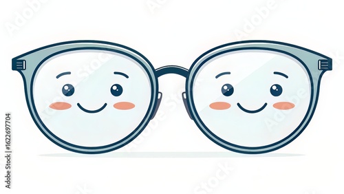 Modern eyewear icon with emotive elements, great for optometrist or vision-based branding