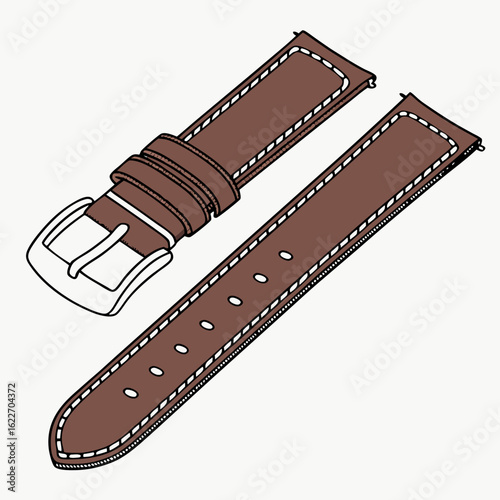 leather belt on white