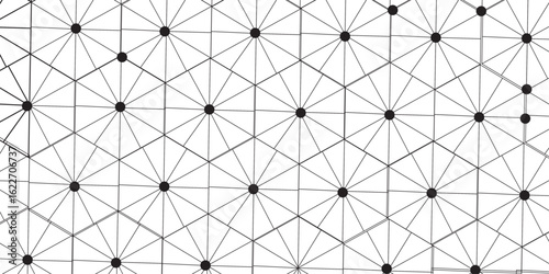 A beautiful Chaotic abstract line seamless pattern .Technology black illustration . Connected lines with dots .graphic background dots with connections for your design, illustration	