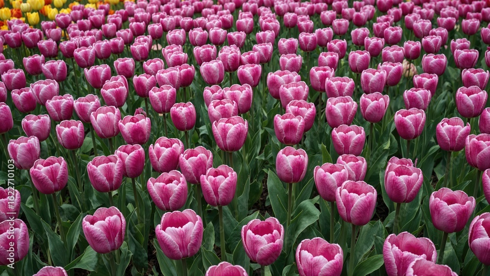Fototapeta premium Bright and beautiful tulip flowers in full bloom