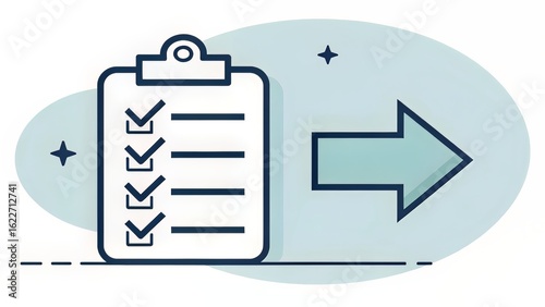 Minimal icon of role-to-document flow, representing approval stages or process task transitions.