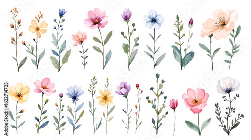 Wallpaper Mural JaNej
Bouquet of flowers, Set of floral elements, Set vector illustration of a flower
 Torontodigital.ca