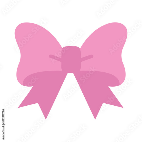 Simple pink bow illustration for decorative use.