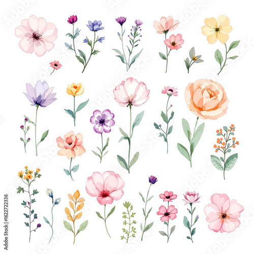 Wallpaper Mural seamless pattern with flowers Torontodigital.ca