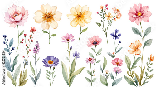 Wallpaper Mural Spring flowers vector illustration Torontodigital.ca