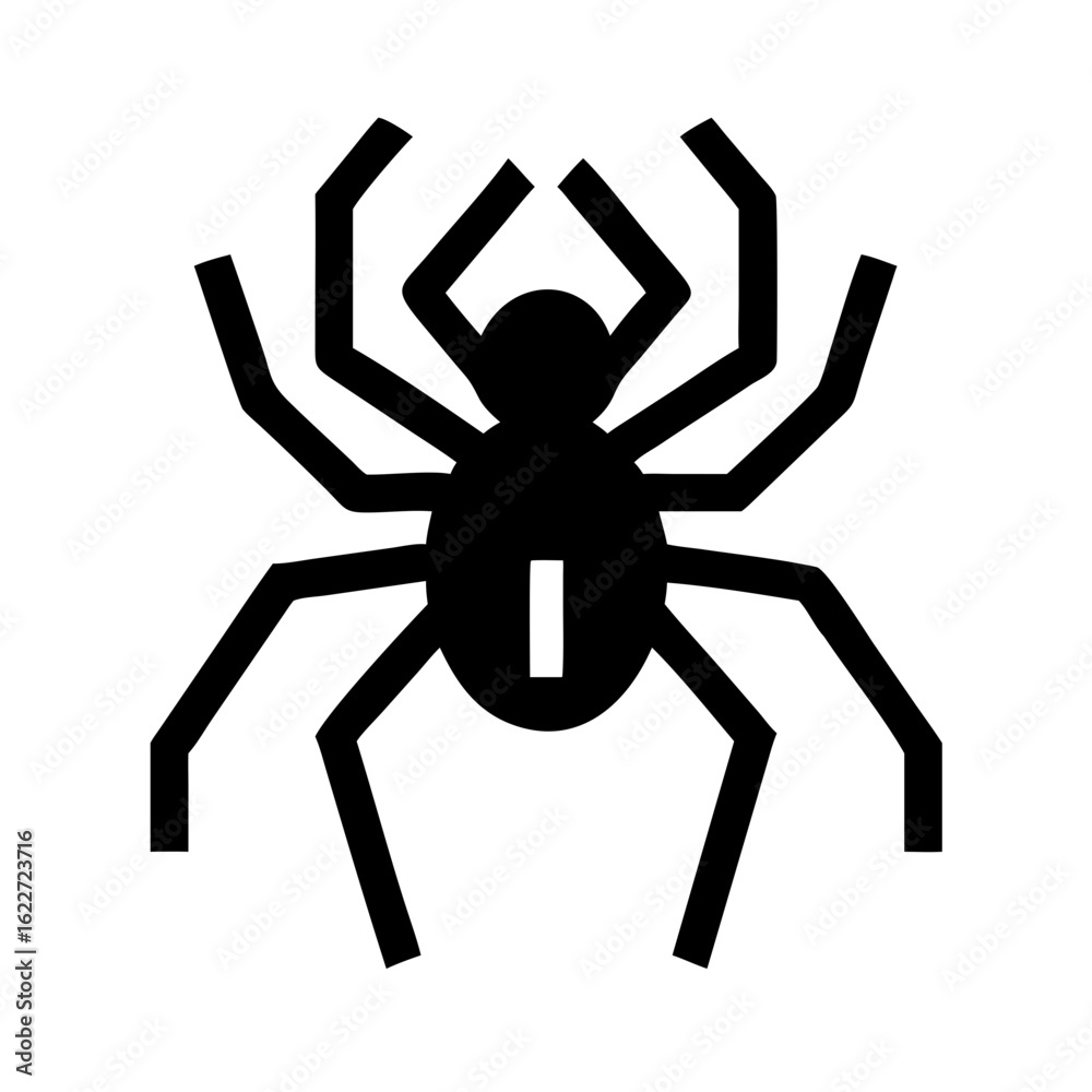 Black spider silhouette on white background Black spider silhouette on white background