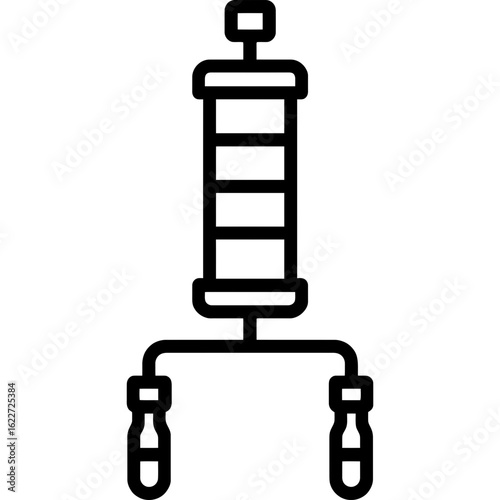 Chromatography column outline icon vector