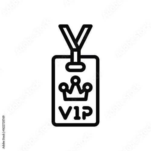 VIP tag line icon symbol