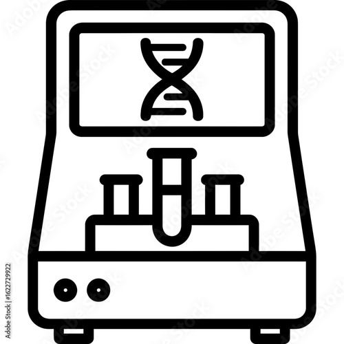 Gene sequencer outline vector