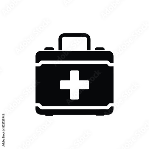 First aid kit box drawing vector.